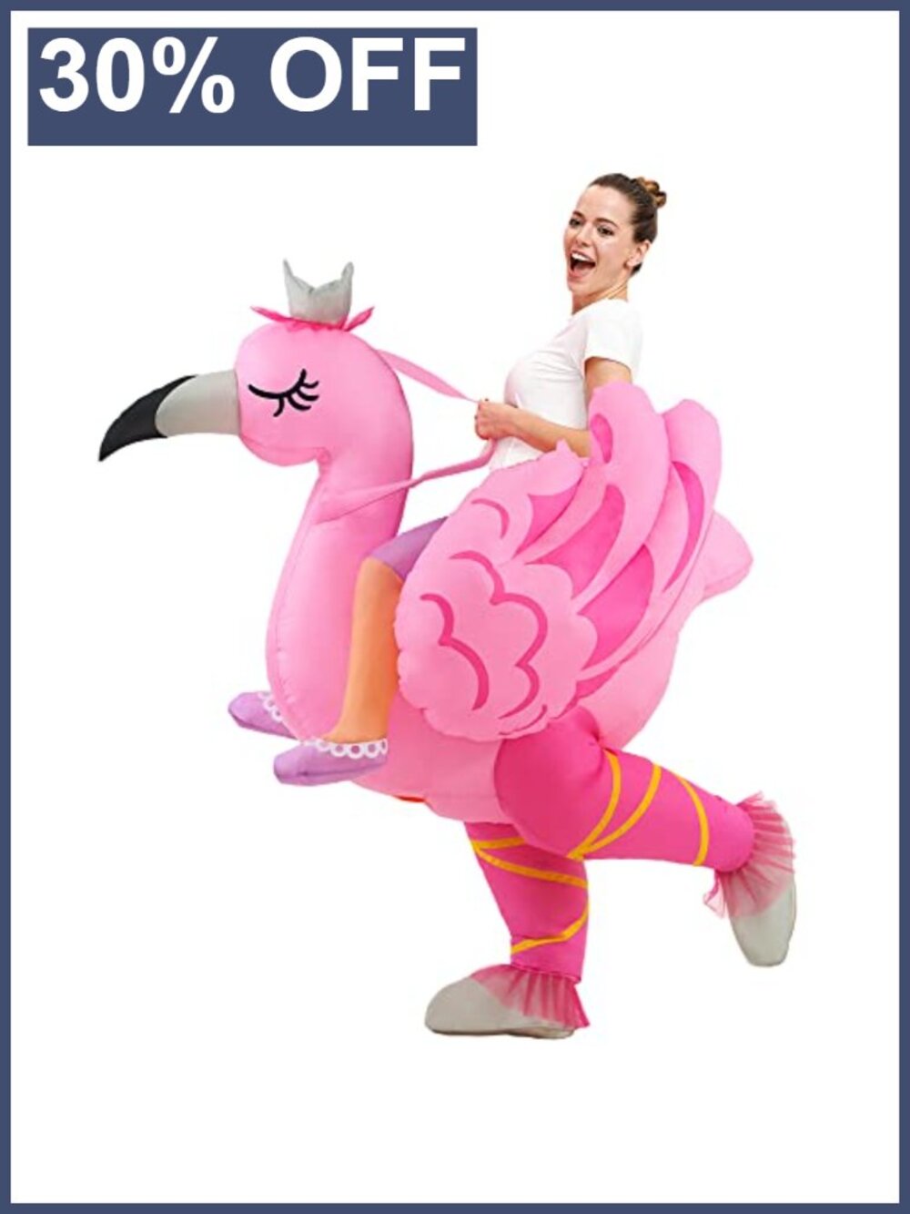 Adult Inflatable Flamingo Costume Blow Up Halloween Cosplay
